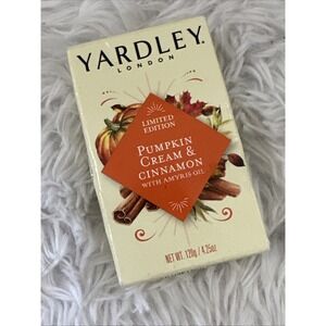 Yardley Bar Soap Pumpkin Cream and Cinnamon with Amyris Oil New 4.25 Full Size